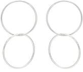 Thumbnail for your product : Kenneth Jay Lane WOMEN'S DOUBLE-DROP ENTWINED-HOOP EARRINGS - SILVER