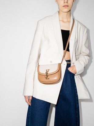 Saint Laurent Neutral Kaia Small Leather Shoulder Bag