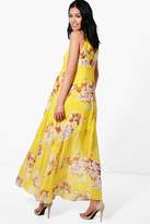 Thumbnail for your product : boohoo Maternity Wedding Floral Printed Maxi Dress