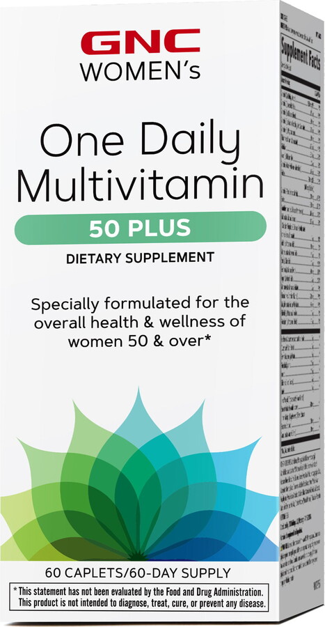 GNC One Daily Multivitamin 50 Plus | 60 Caplets