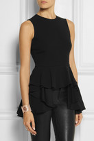 Thumbnail for your product : Alexander McQueen Tiered ruffled crepe top