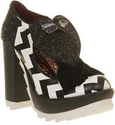 Thumbnail for your product : Irregular Choice Late Night Heel White Black Multi