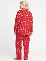 Thumbnail for your product : Old Navy Printed Flannel Plus-Size Pajama Set