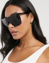 Thumbnail for your product : South Beach Exclusive shield sunglasses in black