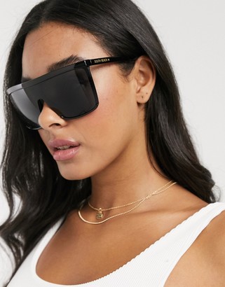 South Beach Exclusive shield sunglasses in black