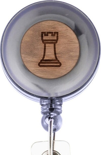 Chess Rook Badge Holder With Retractable Reel, Holder, Personalized Corporate Gifts
