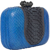 Thumbnail for your product : Khirma Eliazov Batasha Python & Stingray Clutch Bag, Blue/Gray