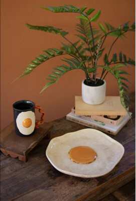 Lark Manor Ceramic Fried Egg Platter