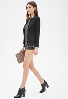 Thumbnail for your product : Forever 21 Fluted Collarless Scuba Knit Jacket