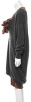 Thumbnail for your product : Brunello Cucinelli Cashmere-Accented Silk Dress