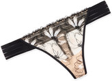 Thumbnail for your product : Simone Perele Jaipur Lace-Trimmed Thong, Black