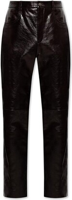 Gucci Straight-Leg Leather Trousers