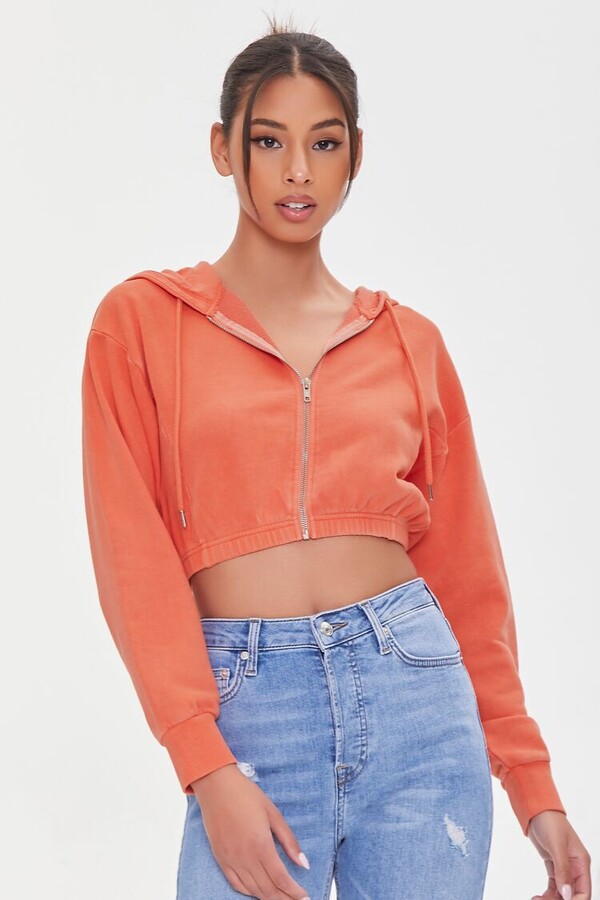 french terry zip up moletom com capuz forever 21