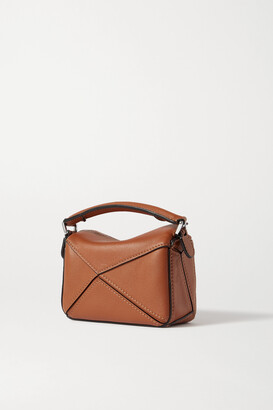 LOEWE brown Puzzle Nano leather mini bag