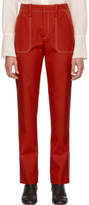 Chloé - Pantalon à coutures contrastantes rouge