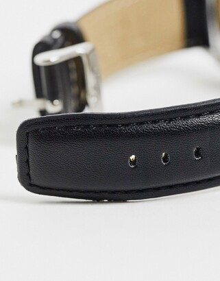 Ben Sherman slim square watch in black and silver ShopStyle