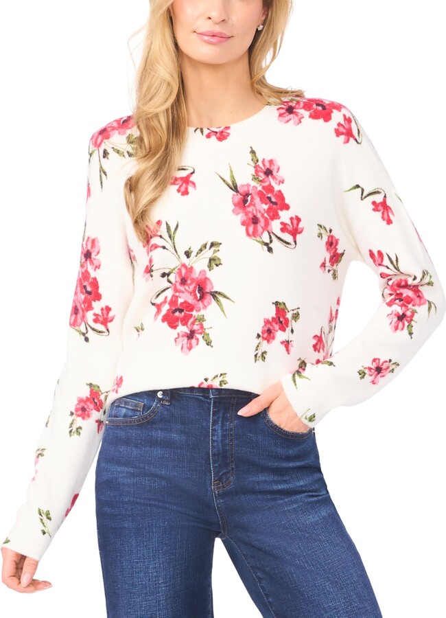 CeCe Women's Crewneck Long-Sleeve Sweater