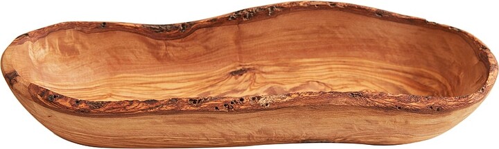 Verve Culture Olivewood Boat Shaped Bowl in Brown