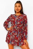 Thumbnail for your product : boohoo Petite Floral Smock Dress