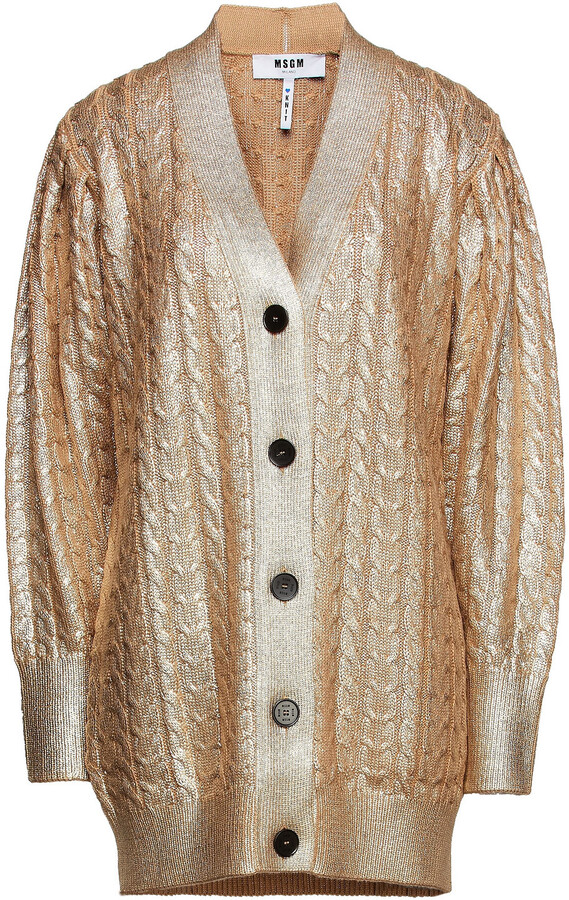 gold cable knit sweater