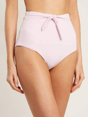 Mara Hoffman Jay Knot Tie High Waisted Bikini Briefs - Womens - Pink