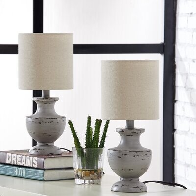 Collective Design HFL311567AM Genoa Table Lamp Brushed Steel 