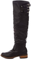Thumbnail for your product : Qupid Lug Sole Knee-High Riding Boots