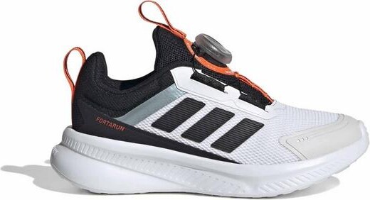 adidas Kids' Fortarun 4.0 Sneakers Little 2.5 Regular Footwear White/Core Black/Impact Orange
