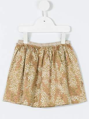 Gold Belgium floral print skirt