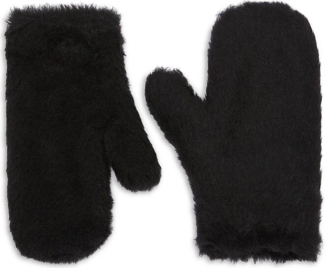 Max Mara Ombrato Alpaca Blend Teddy Mittens