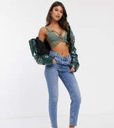 Thumbnail for your product : ASOS DESIGN Farleigh high waist slim mom jeans in pretty bright mid wash