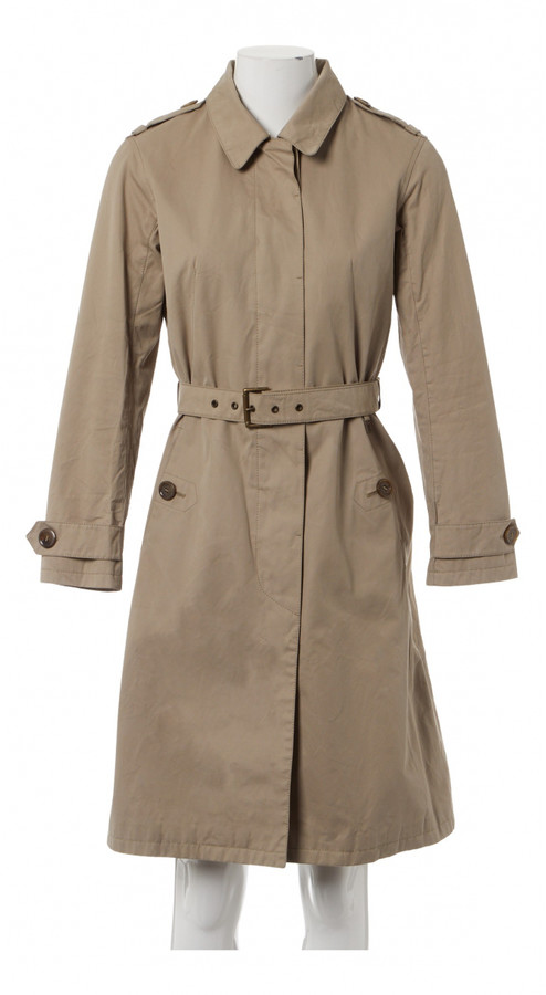 Louis Vuitton Beige Cotton Trench coats - ShopStyle