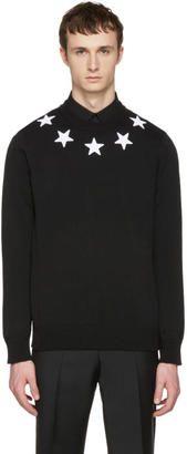 Givenchy Black Embroidered Stars Pullover