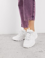 Thumbnail for your product : Monki chunky sole trainer with mesh in white