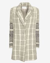 Thumbnail for your product : Yigal Azrouel Sweater Sleeve Plaid Coat