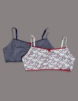 Thumbnail for your product : Marks and Spencer 2 Pack Cotton Rich Crop Tops (9-16 Years)