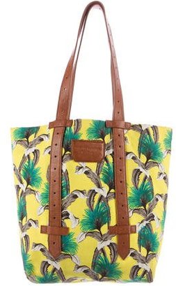 Proenza Schouler Printed Leather-Trimmed Tote