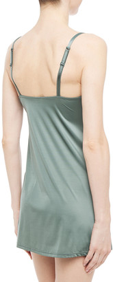 Wacoal Corded Lace, Satin-jacquard And Stretch-jersey Chemise