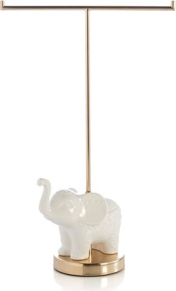 Shiraleah Small Elephant T-Stand - White