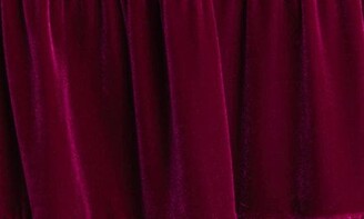 Eliza J Balloon Sleeve Tiered Velvet Trapeze Dress