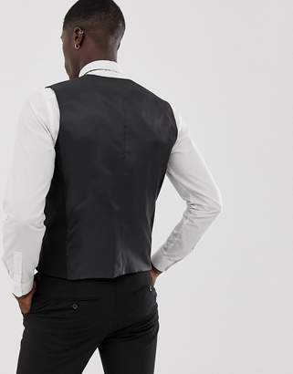 Selected suit vest with stretch in slim fit