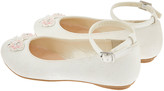 Thumbnail for your product : Monsoon Kylie Crystal Bow Shimmer Ballerina Shoes Ivory