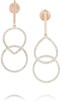Thumbnail for your product : Monica Vinader Diva Kiss rose gold-plated diamond earrings