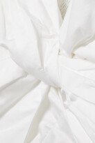 Thumbnail for your product : Aje Valentina Off-the-shoulder Cotton-poplin Top - Ivory