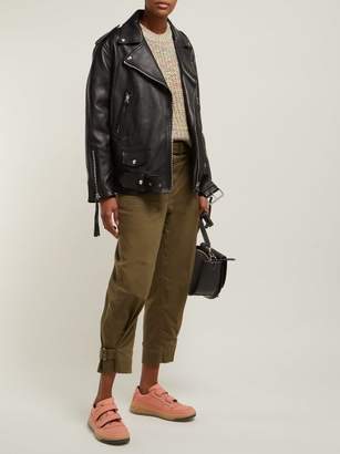 Acne Studios Myrtle Leather Biker Jacket - Womens - Black