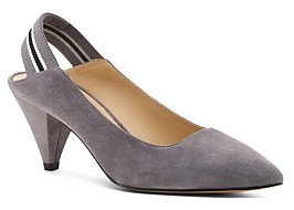 gray slingback pumps