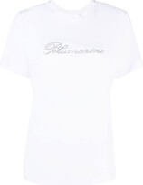 Thumbnail for your product : Blumarine rhinestone-logo cotton T-shirt