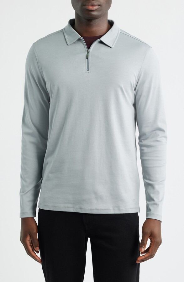 Robert Barakett Georgia Long Sleeve Zip Polo