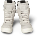 Thumbnail for your product : Rick Owens Panelled Suede High Top Sneakers
