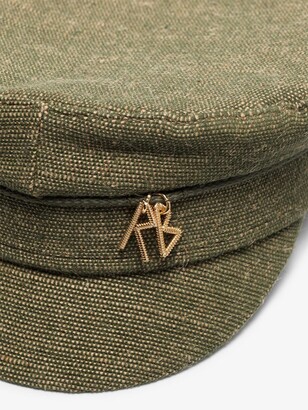 Ruslan Baginskiy Green Logo Embellished Baker Boy Hat